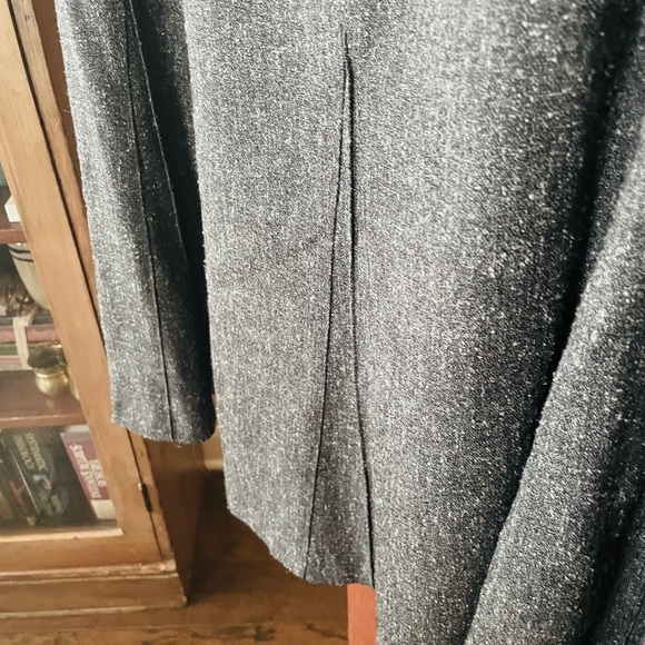 East 5th women’s fit & flare midi tweed zip skirt belt loops 14 charcoal gray - Picture 4 of 9